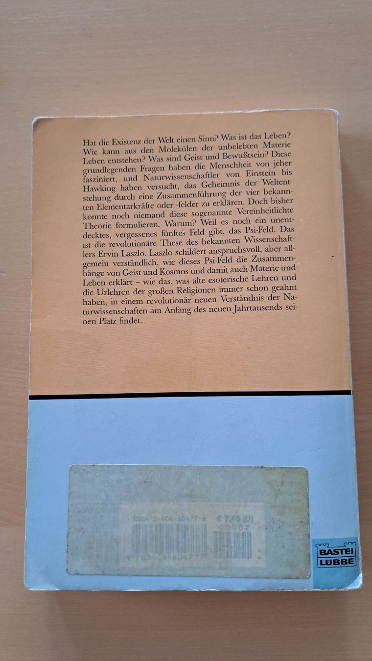 Libri: Buch "Das Fünfte Feld" von Ervin Laszlo  – Usato da Niedergampel venduto da Picas2ndHand 1