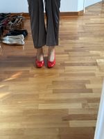Ballerinas rot Lackleder Grösse 40 guter Zustand