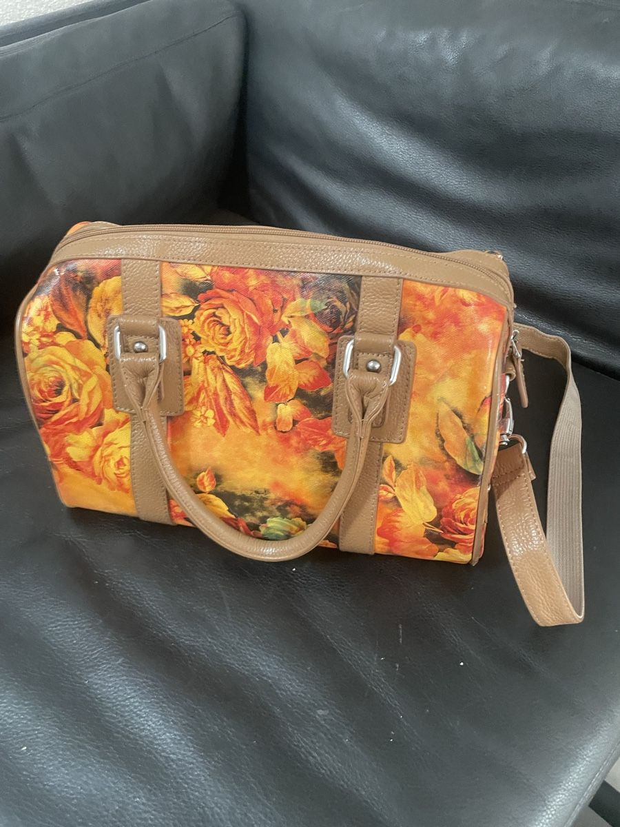 Borse da donna: Tasche mit Blumenmuster cognac/braun – Usato da Meierskappel venduto da Hala03