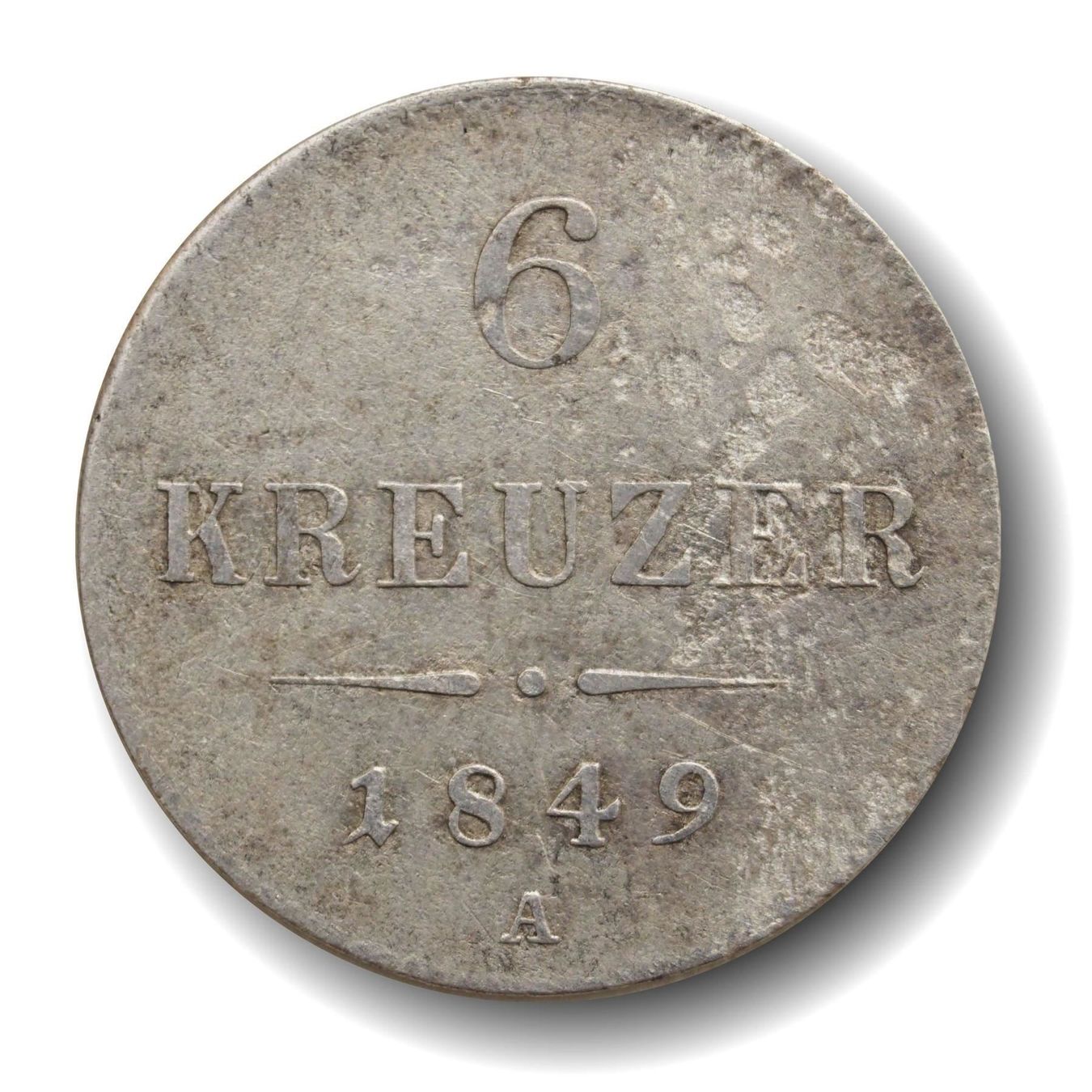 Alle Münzen: 6 Kreuzer 1849A Lot 4 – Gebraucht aus Flamatt von samowarow 2