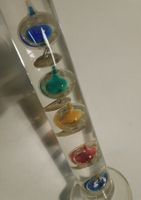 Kristall  Thermometer Glas Dekoration