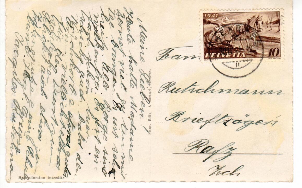 Cartoline postali: Chexbres 1941 – Usato da Wolhusen venduto da Curver9 1