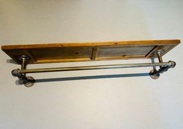 INDUSTRIAL STEAMPUNK GARDEROBE VINTAGE EISENROHR ROHRMÖBEL