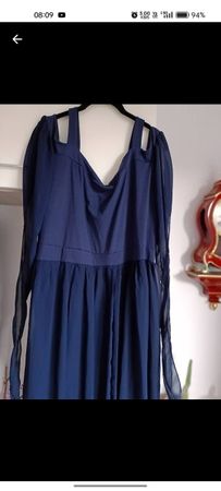 Abito blu con pizzo taglia L nuovo
