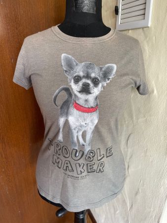 Chihuahua T shirt used look Gr. X-Large Trouble Maker