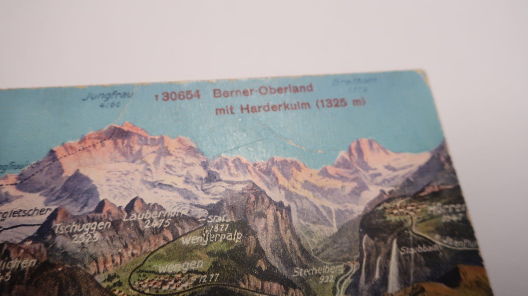 Cartoline postali: Berner Oberland mit Harderkulm  1921 – Difettoso da Cormoret venduto da Pascalll2001 4