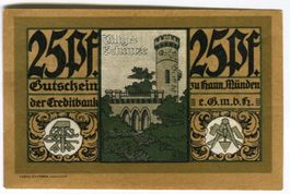 Notgeld "25 Pfennig. Hann. Münden 1921"