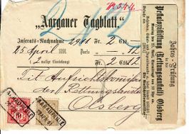 Aargauer Tagblatt Inserats Nachnahme 1891
