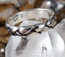 FLECHT RING IN 925 SILBER