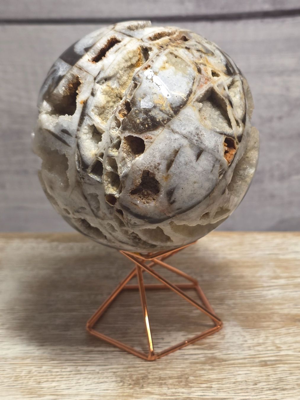 Minerali & Pietre curative: Sphalerit Kugel 85mm 660g – Nuovo e nell'imballaggio originale da Matzingen venduto da Shay_Crystalz 2