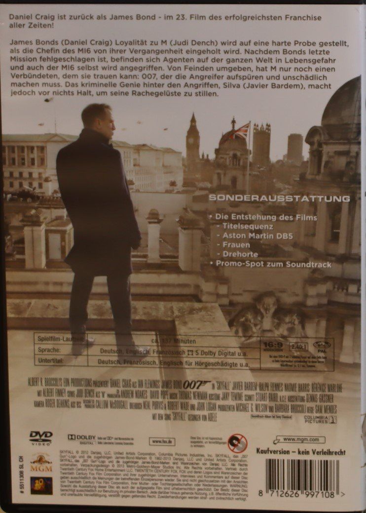 Tous les DVDs: James Bond: Skyfall – D'occasion à Luzern par CONTENTI 2