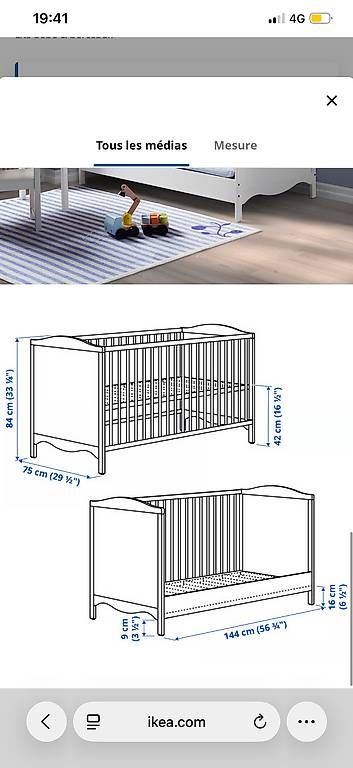 Ikea Lits: Lit 70x140 – D'occasion à Clarens par nes_f52l 1