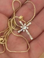 Luxus Elegante Zirkonia Kette Farbe : Gold