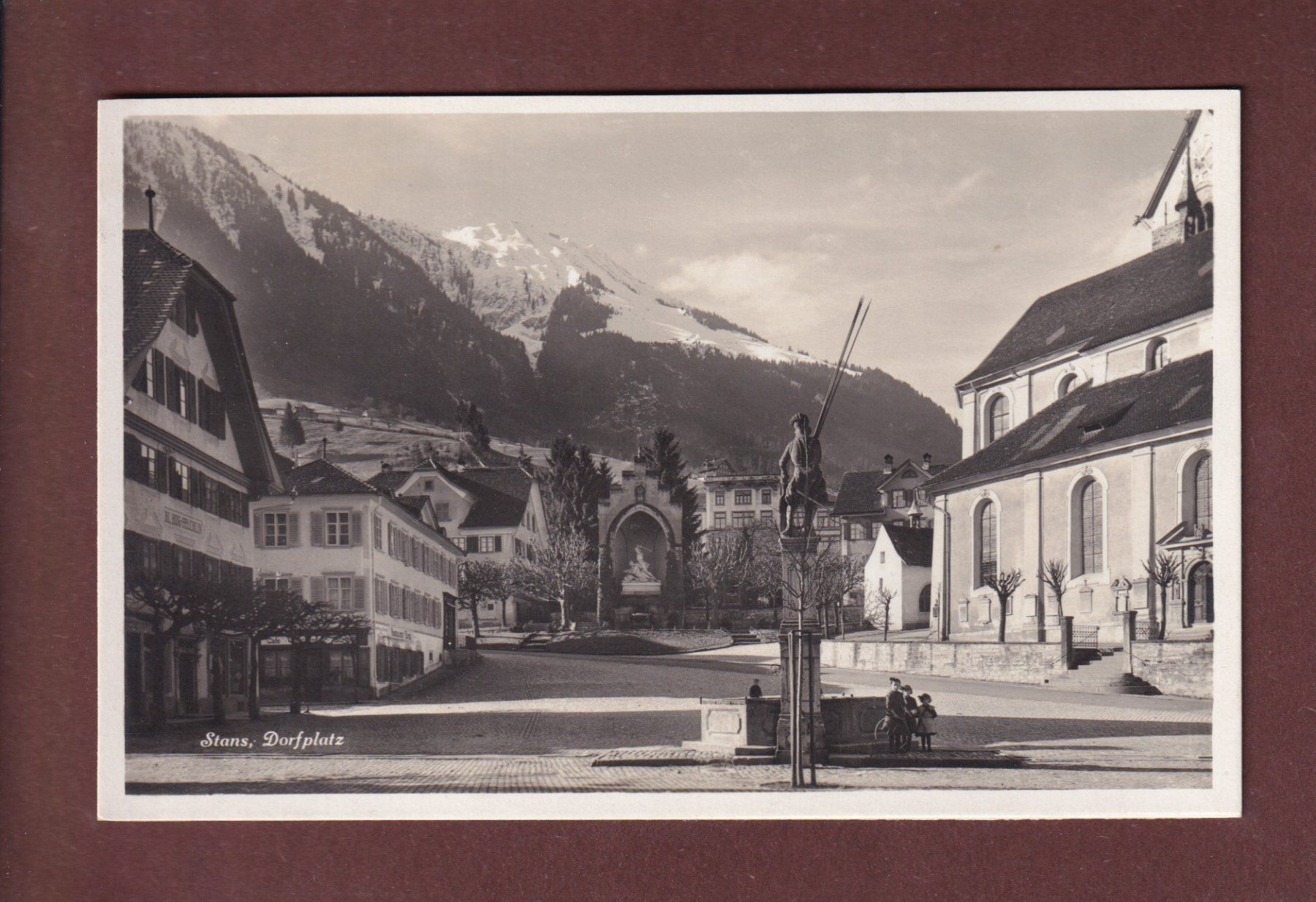 Cartoline postali: STANS - Dorfplatz - 1932 – Usato da Pully venduto da nicecards-shop