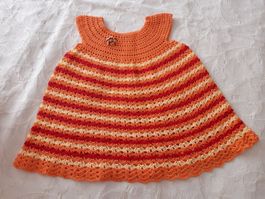 Mädchen Häkelkleidchen Tunika Gr.ca 1 J neu Unikat Geschenk