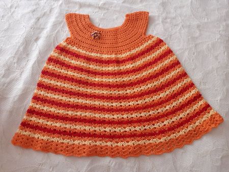 Mädchen Häkelkleidchen Tunika Gr.ca 1 J neu Unikat Geschenk