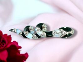 TÄNNLER, Onyx - Chalcedon - Diamant - Brosche