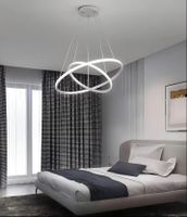 Nordic Polar Circle Pendant Lamp – 2 Rings Large – White