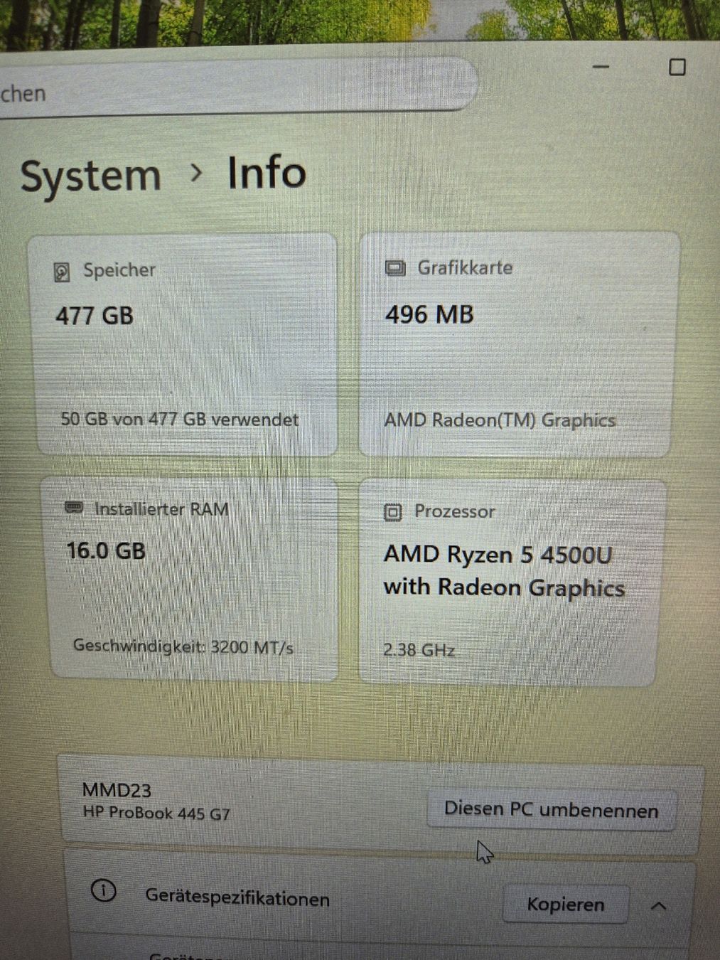 Hewlett Packard Notebook: HP ProBook 445 G7 – Usato da Rapperswil SG venduto da MDV23 4