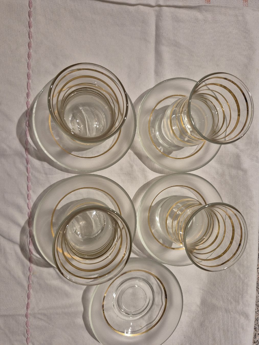 Gläser: 4 Teeglässer mit Teller  – Gebraucht aus Wabern von Passionata6 4