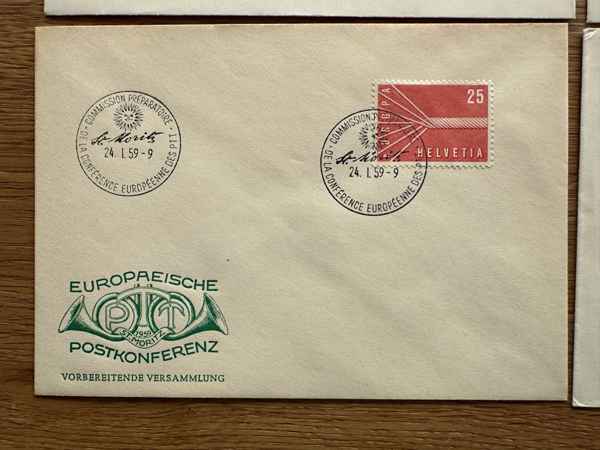 Tutti i francobolli: Schweiz - 6x FDC und Sonderbriefe 1959  – Usato da Schmitten / FR venduto da Samsara169 5