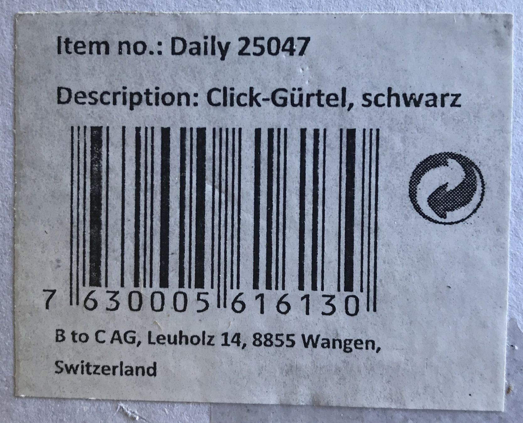 Cinture: CLICK-GÜRTEL SCHWARZ NEU UND ORIGINALVERPACK – Nuovo e nell'imballaggio originale da Ostermundigen venduto da Kari1937 1