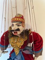 Marionette Figur aus Burma, Stoff, Holz
