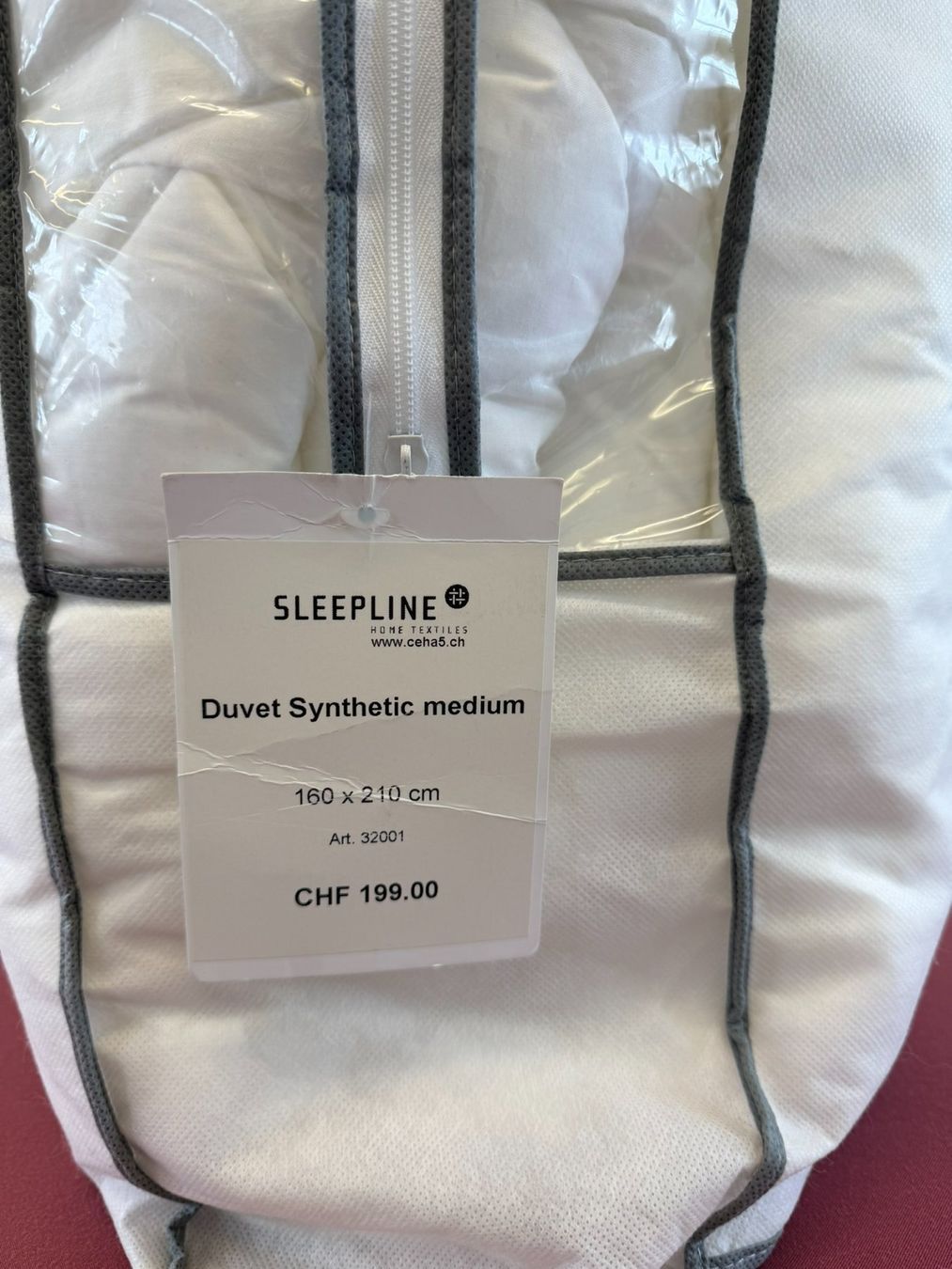 Coperte: Sleepline Duvet "Synthetic medium", 160x210cm – Nuovo e nell'imballaggio originale da Wohlen AG venduto da Rondat 2
