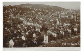 St. Gallen - Blick von Bernegg auf Altstadt - Umiker - 1909
