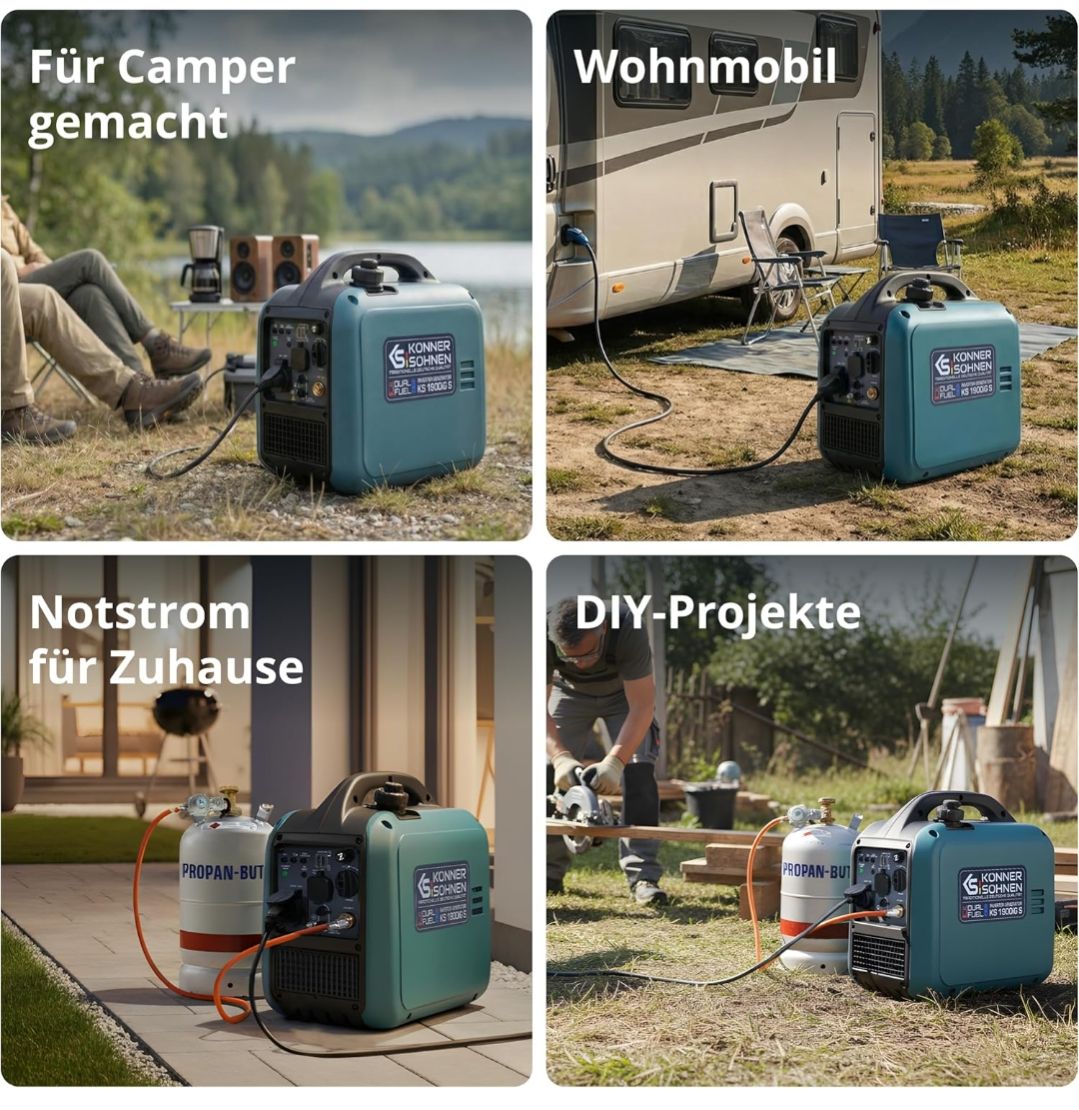 Stromgeneratoren: Stromgenerator 2000W, Dual Fuel Generator (LPG/Benzin), – Neu und originalverpackt aus Winterthur von SwissPrime 4