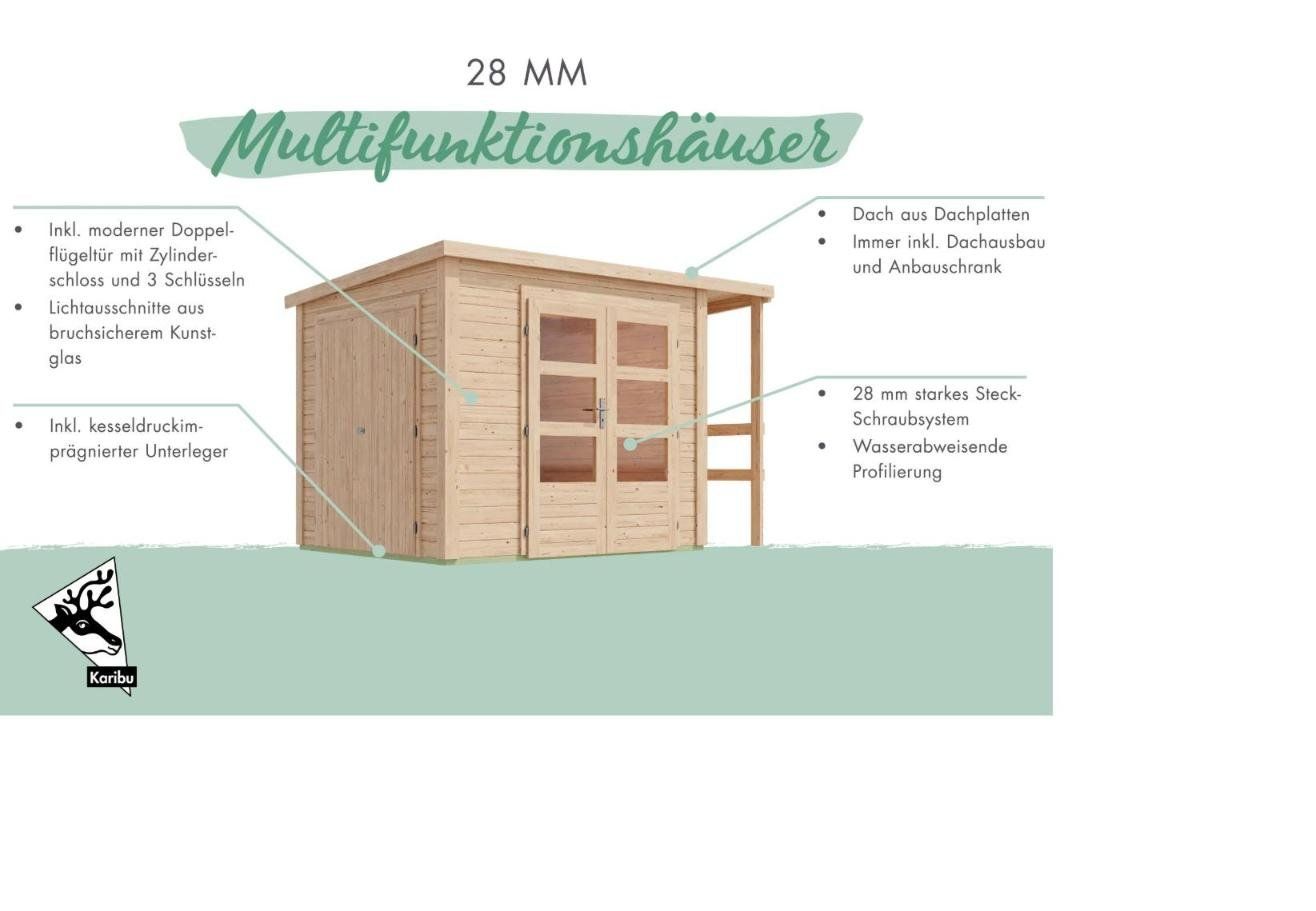 Casette da giardino & serre: Gartenhaus Multifunktionshaus, Anbaudach - Gratis Versand – Nuovo e nell'imballaggio originale da Kleinwangen venduto da Maluwa_GmbH 2