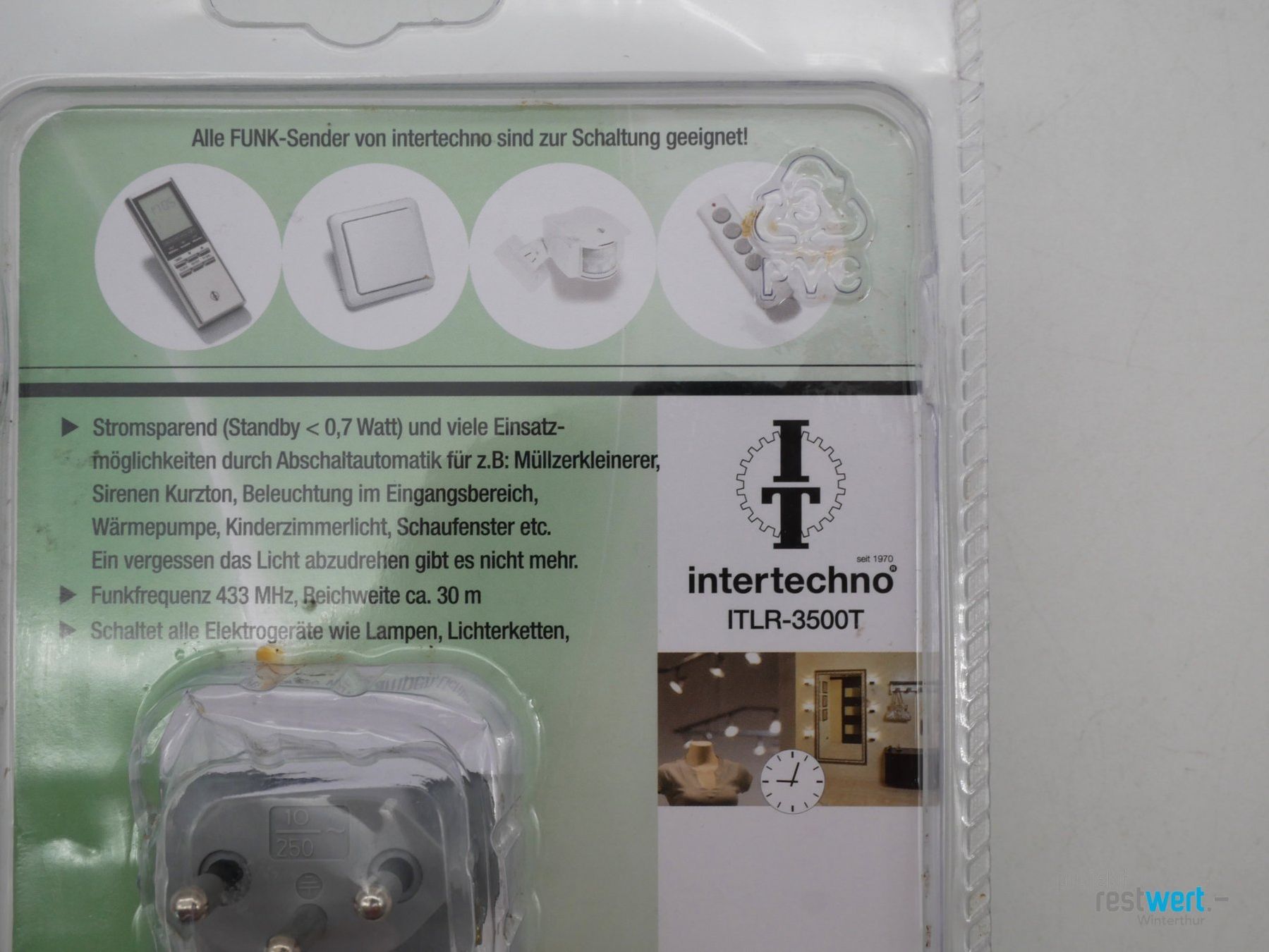 Intertechno Stecker: INTERTECHNO Funkzwischenstecker Typ-J ITLR-3500T – Neu und originalverpackt aus Winterthur von Restwert_Winterthur 4