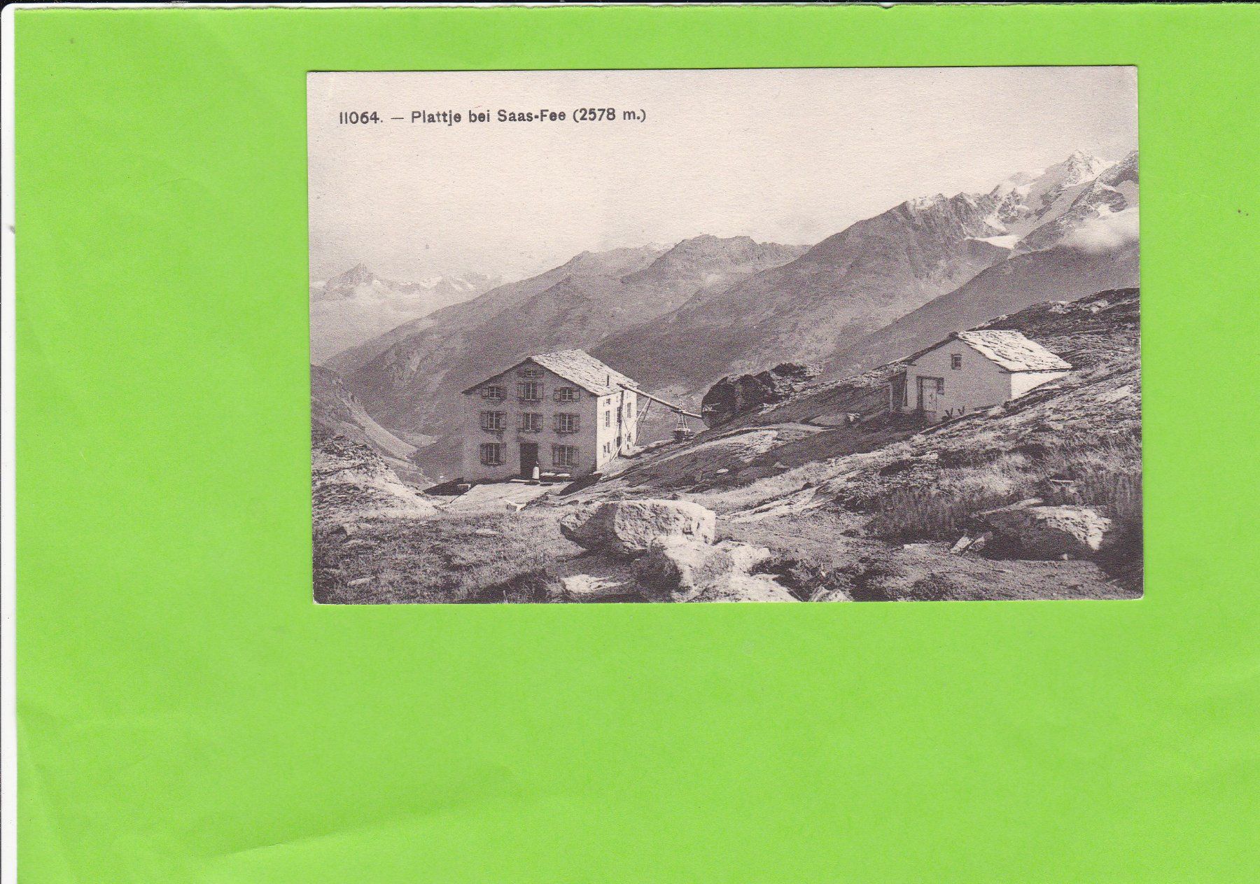Cartoline postali: Plattje bei Saas-Fee – Usato da St. Peterzell venduto da neckertal