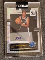 Malaki Branham Autogramm Rookie Karte Spurs Donruss 22/23