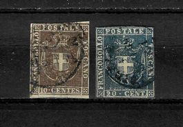 1860 AltItalien Toscana 10+20 Cent /°