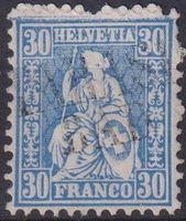 Sitzende Helvetia 30 Rp (Nr.41).top V-O ++++