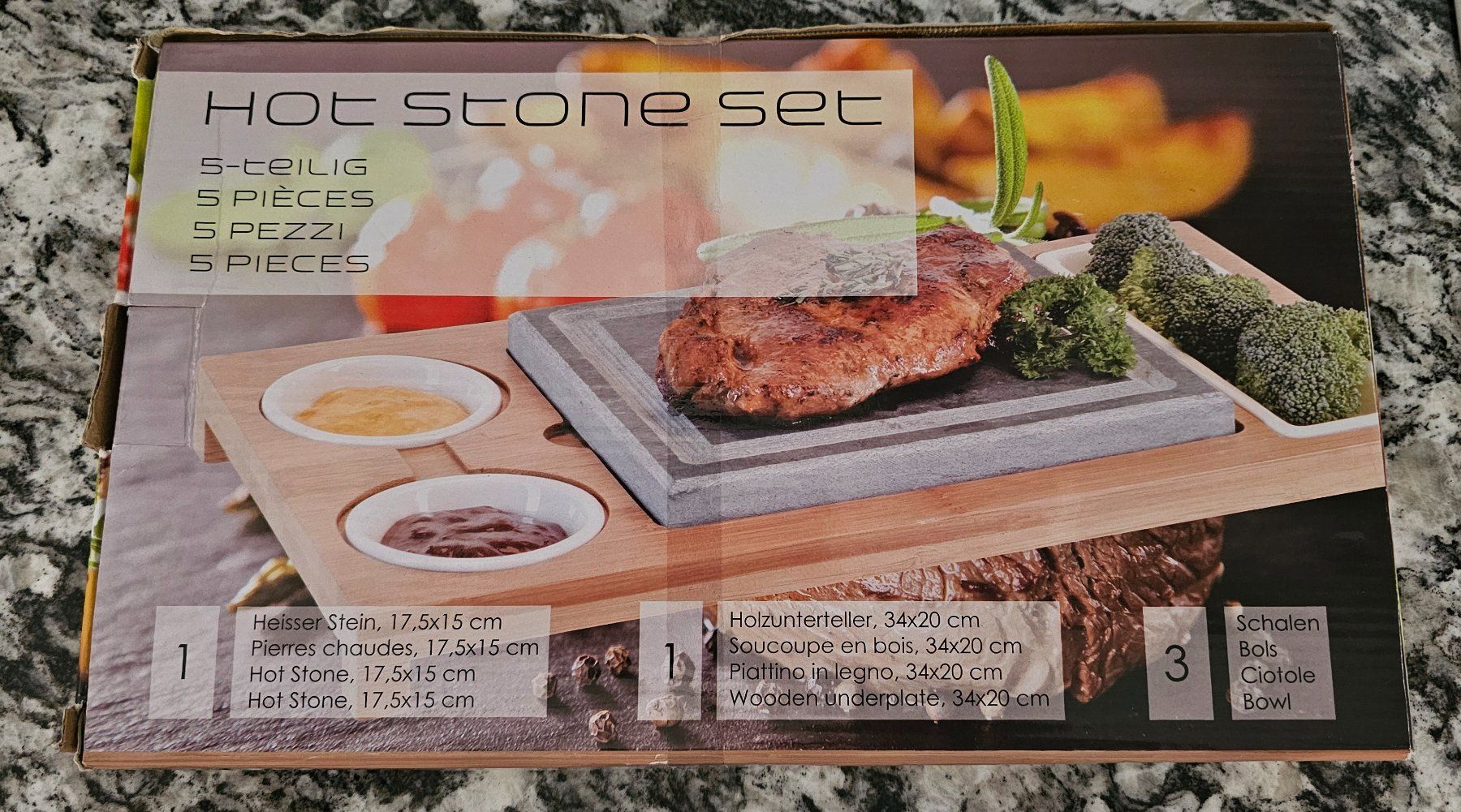 Set di piatti: HOT STONE SET/Neu – Nuovo e nell'imballaggio originale da Geuensee venduto da JeMaUrPe