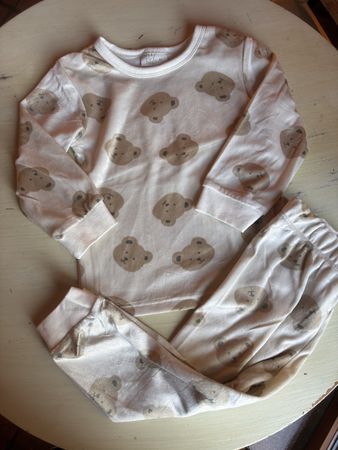 Pyjama Set Bärenmuster Gr 92, Neu