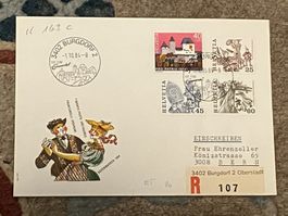 1 CH Einschreiben 1984 nach Bern