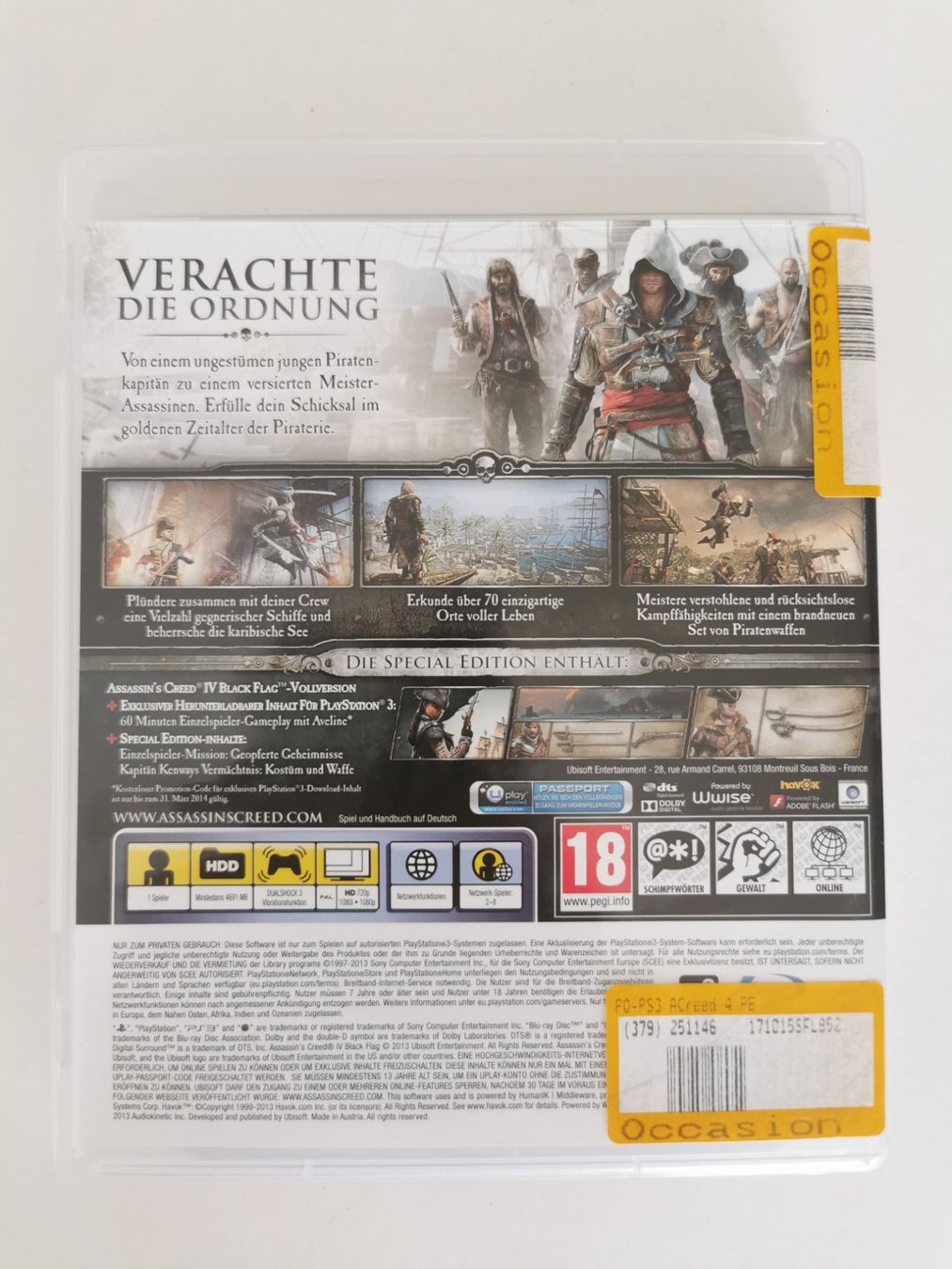 Giochi: Ps 3 - Assassin's Creed Black Flag – Usato da Lenzburg venduto da eyworld 2