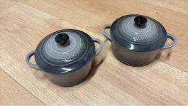 Le Creuset Mini Cocottes 2 Stück grau neu