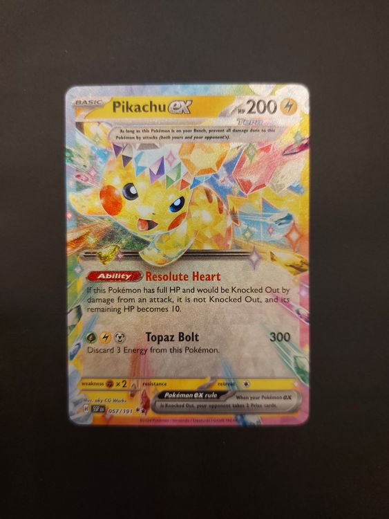 Pikachu Ex - 057/191 - Double Rare - Surging Sparks - Pokmon TCG Card -  NM/M English, Holo