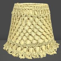 🧵 Vintage Lampenschirm mit Häkelspitze – Landhaus pur! 💡