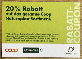 Coop Bio Naturaplan 20% Rabatt Gutschein bis 4. Dez. gültig