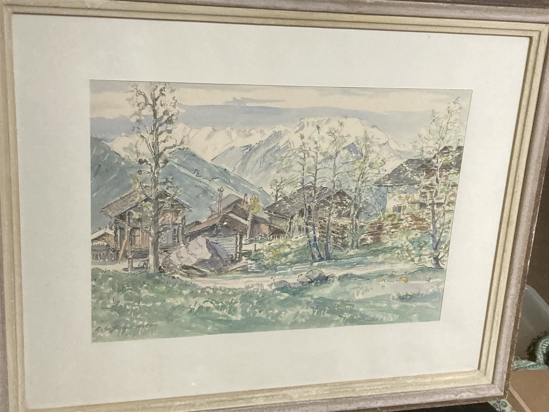Dipinti: SCHELLHAMMER Carl Bergdorf im Frühling – Usato da Bern venduto da Jwpm66