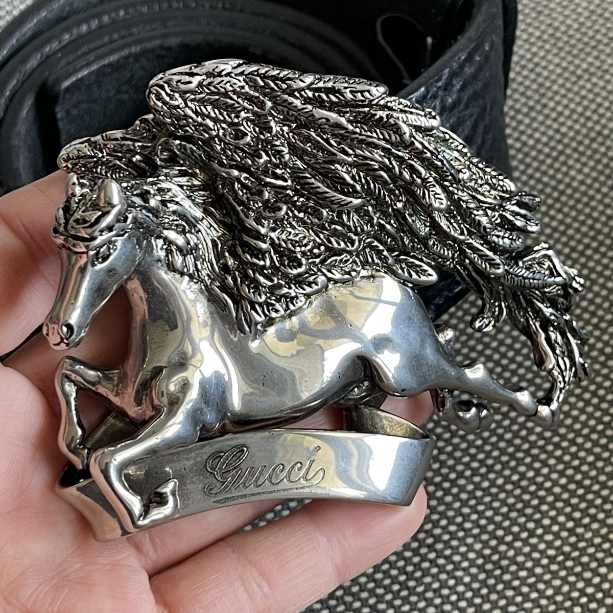 Gucci Cinture: Rare Gucci Pegasus leder gürtel, gr. 85 – Nuovo (secondo la descrizione) da Bern venduto da dek_7bjd 1