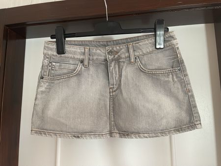 Jeansrock von Topshop, Grau, Groesse 38