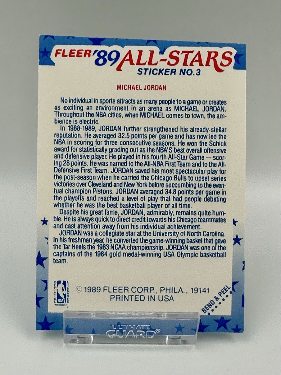 Nba Carte collezionabili: Michael Jordan Fleer '89 All-Stars – Nuovo (secondo la descrizione) da Lyss venduto da Swissmantis 1
