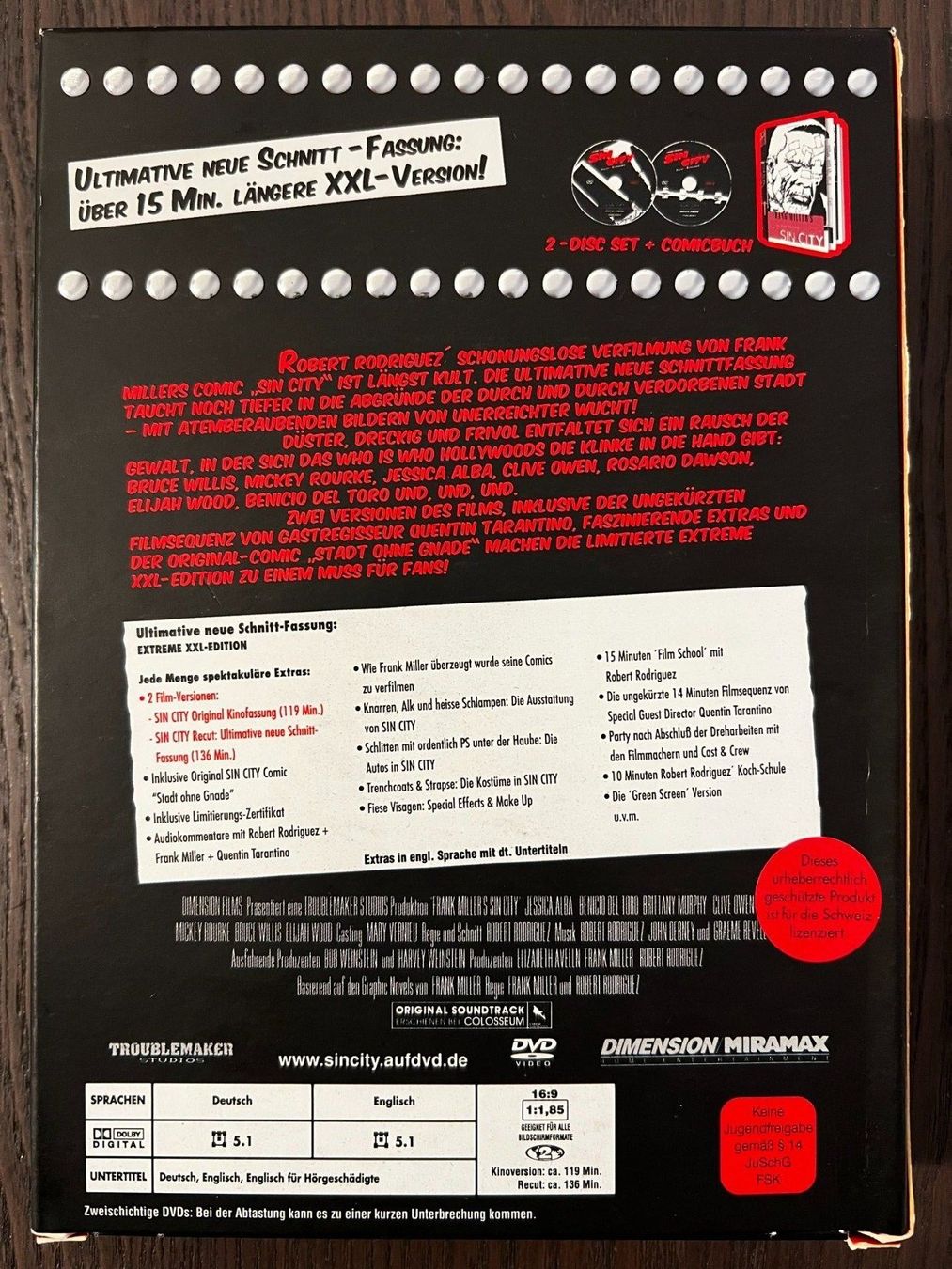 Tutti i DVDs: Sin City – Usato da Zürich venduto da FilmFreunde 1