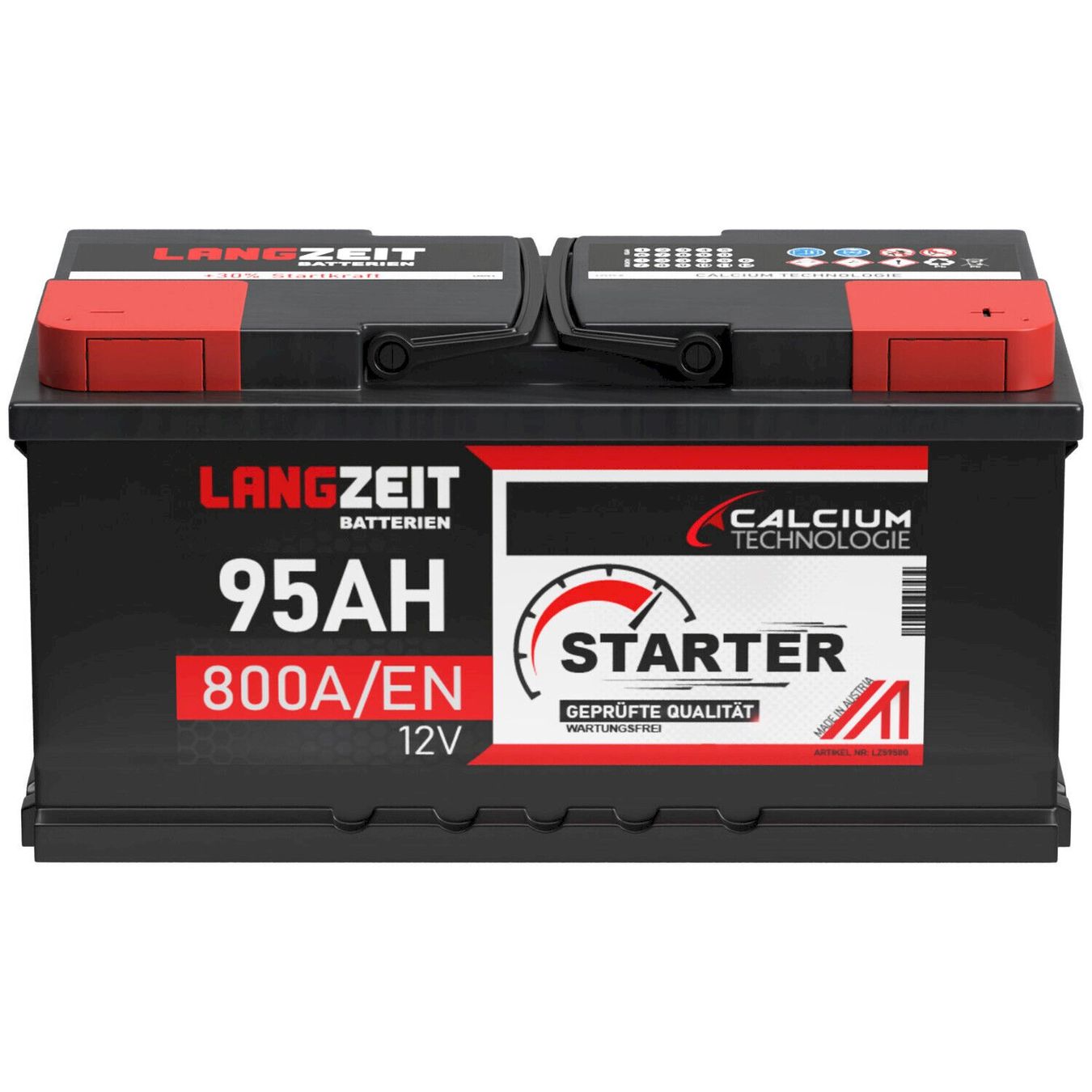 Batterie: LANGZEIT Autobatterie 12V 95Ah – Nuovo e nell'imballaggio originale da Bottighofen venduto da zaap 1
